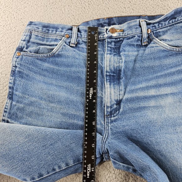 Wrangler Jeans Mens 38x34 Blue 936 Slim Fit Straight Leg Cowboy Cut Western - Picture 9 of 16
